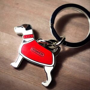 COACH  Jack Russel Terrier Dog Charm for Key/Fob Ring NWOT